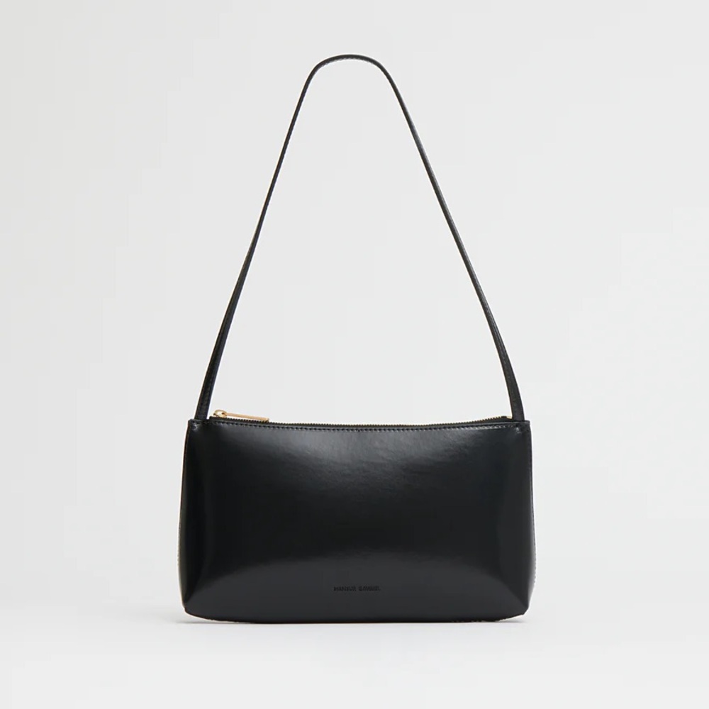 Mansur Gavriel Gaia Shoulder Bag in Black/Red - Picture 2 of 11